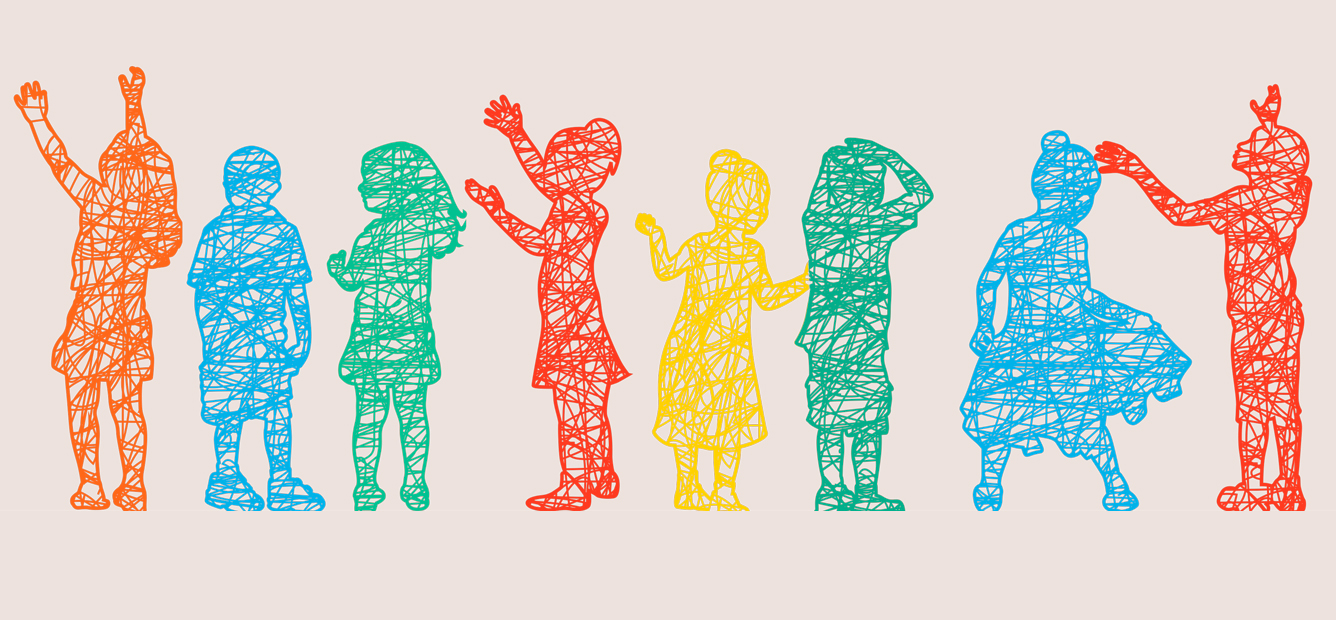 דמויות ילדים מאויירים